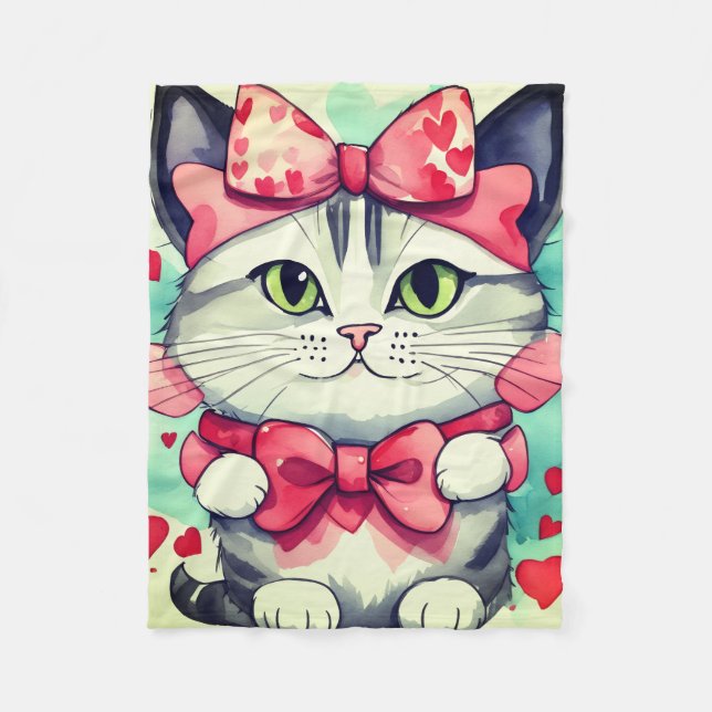 Polar Manta de felpa de un amor de gatito (Anverso)
