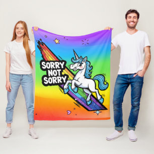 Polar Manta de felpa de unicornio Sorry Not Sorry