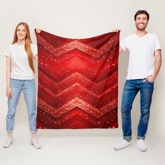 Polar Manta de felpa decorativa roja (In situ)