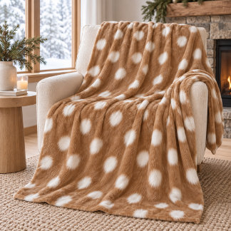 Polar Manta de felpa Fawn Spot Nordic Woodland