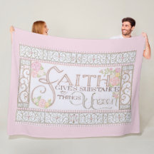 Manta de felpa FE CON MATERIA (Rosa)