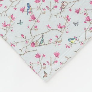 Polar Manta de felpa - Flor Shabby Chic