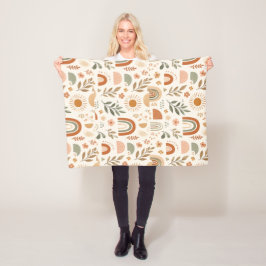 Polar Manta de felpa floral soleado arcoíris boho terros