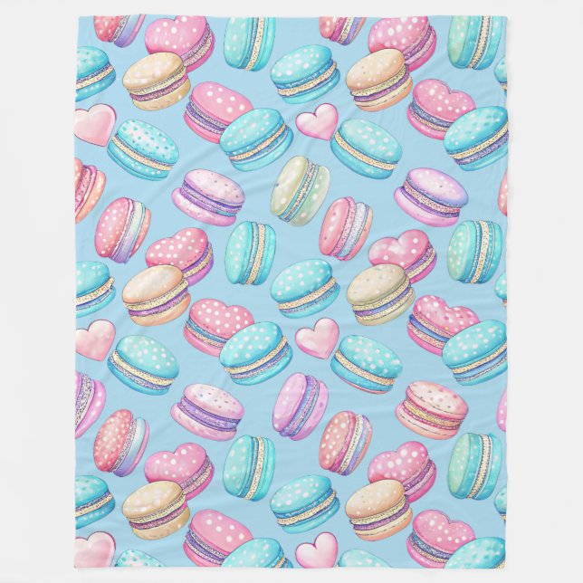 Polar Manta de felpa grande Pastel Macaron (Anverso)