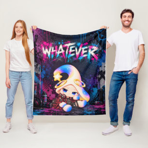 Polar Manta de felpa grunge 'Whatever' de Mind's Compani