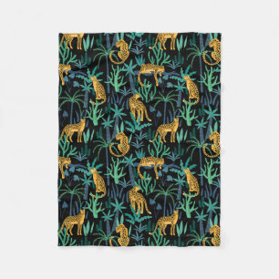 Polar Manta de felpa Jungle Dark Leopard
