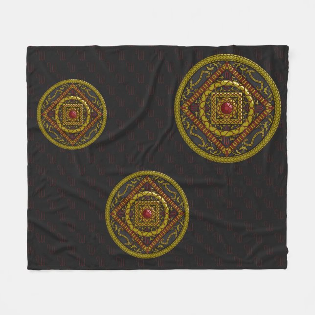 Polar Manta de felpa Mandala de Escorpio (Frente (Horizontal))