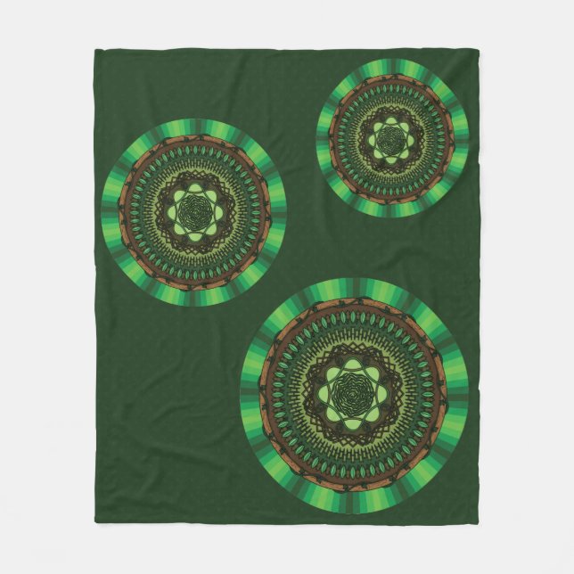 Polar Manta de felpa Mandala de la Tierra (Anverso)