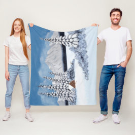 Polar Manta de felpa mediana para invierno nevado
