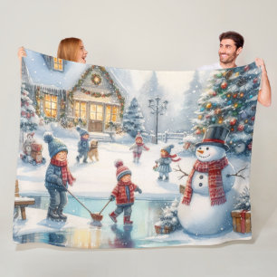 Polar Manta de felpa navideña para niños nostálgicos pat
