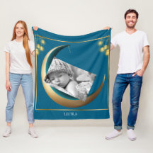 Manta de felpa para bebé con foto personalizada