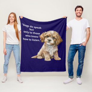Polar Manta de felpa para cachorros que habla si escucha