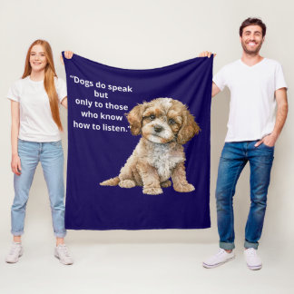 Polar Manta de felpa para cachorros que habla si escucha