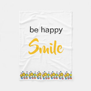 Polar Manta de felpa personalizada acogedora Sonriendo g