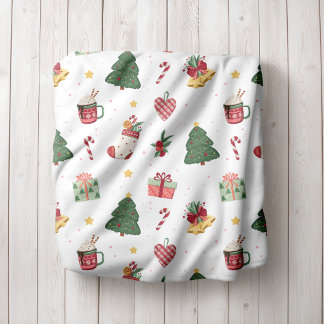 Polar Manta de felpa personalizada con árbol de Navidad
