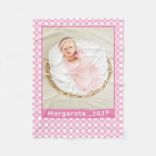 Polar Manta de felpa personalizada con foto y nombre de