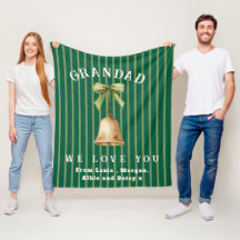 Manta de felpa personalizada de Navidad para abuel