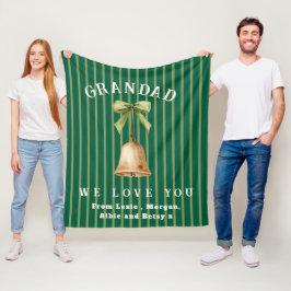 Polar Manta de felpa personalizada de Navidad para abuel