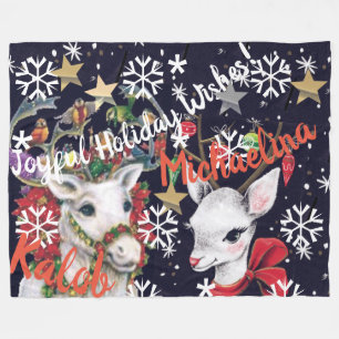 Polar Manta de felpa personalizada de reno