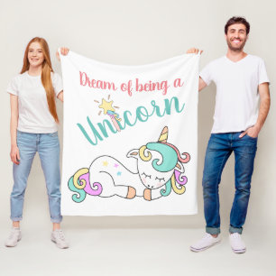 Polar Manta de felpa personalizada de sueño de unicornio