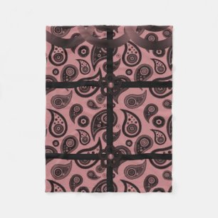 Polar manta de felpa personalizada pasley roja