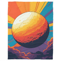 Manta de felpa puesta de sol celestial