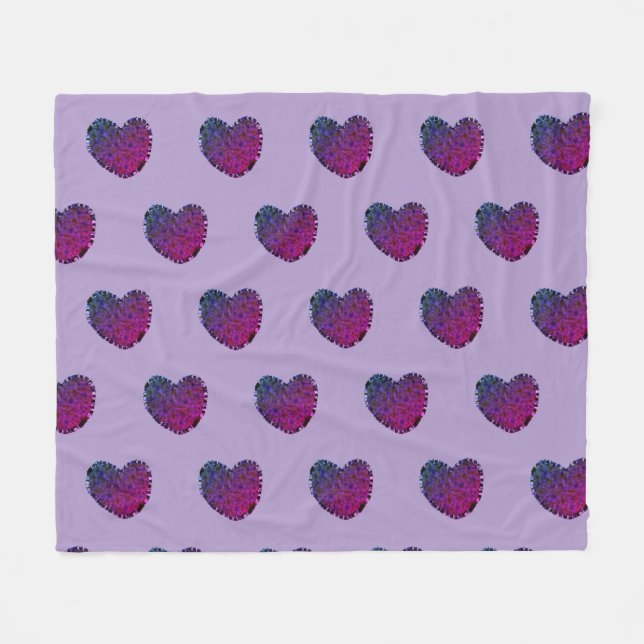 Polar Manta de felpa Purple Heart (Frente (Horizontal))