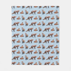 Polar Manta de felpa Red Fox Frenzy (azul claro)
