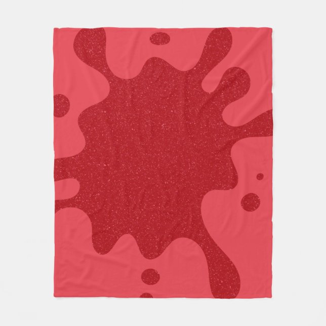 Polar Manta de felpa roja de tomate personalizada con sa (Anverso)