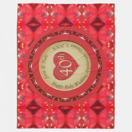 Polar Manta de felpa rubí del 40º aniversario