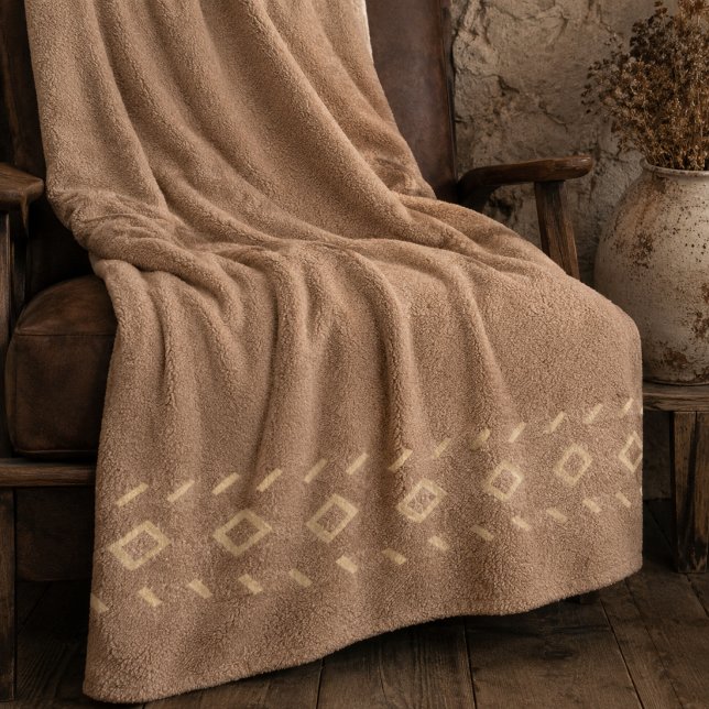 Polar Manta de felpa Rustic Diamond Trail (Rustic diamond detailing inspired by desert trails and layered neutral interiors)