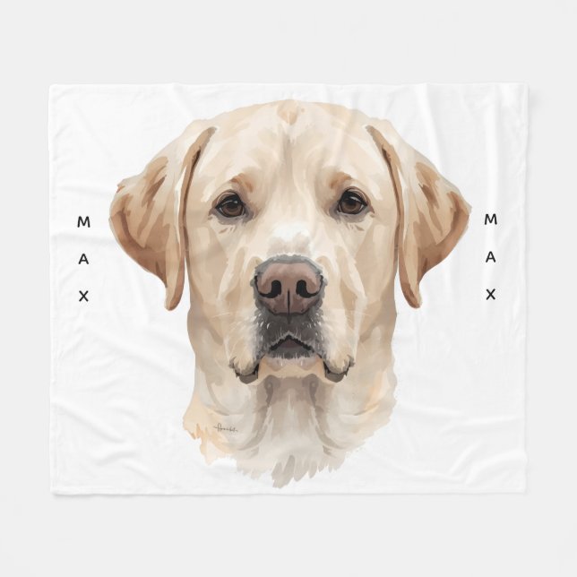 Polar Manta de felpa suave para mascotas con retrato de  (Frente (Horizontal))