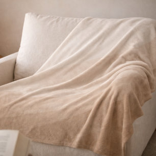 Polar Manta de felpa Taupe Ivory Horizon