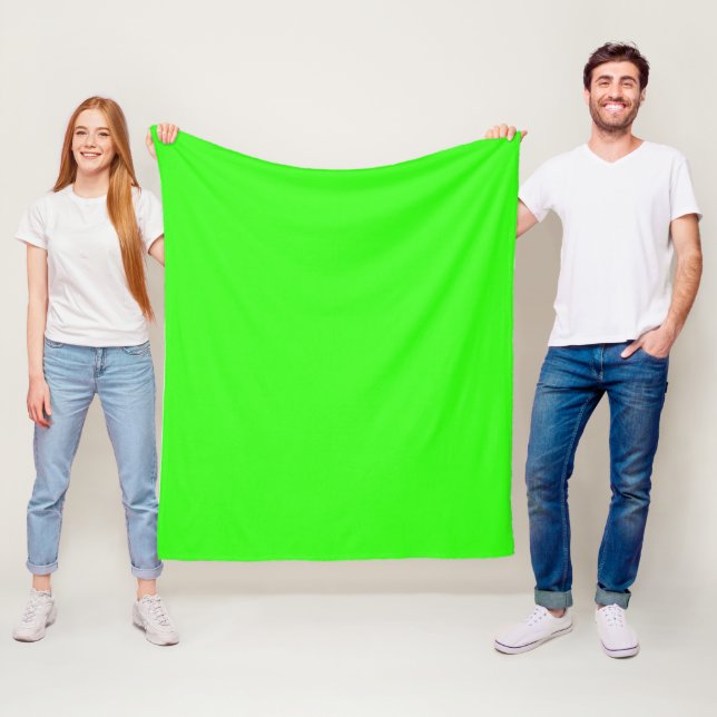 Polar Manta de felpa verde neón personalizada (In situ)