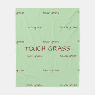 Polar Manta de felpa verde sage minimalista Touch Grass
