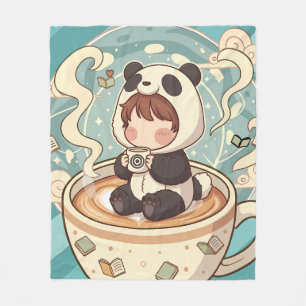Polar Manta de felpa Warm & Cozy Panda Brew