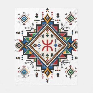 Polar Manta de Fleece con Bordado Amazigh Marroquí | Tra
