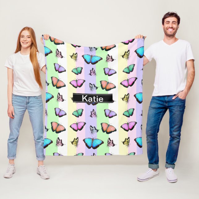 Polar Manta de Fleece Personalizada de Mariposa (In situ)