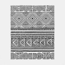 Manta de fleece personalizada en negro y blanco co