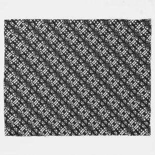 Polar Manta de fleece Tao moderna negra y blanca elegant