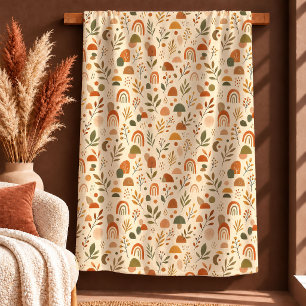 Polar Manta de Flores Arcoíris de Cobre Otoño Bohemio