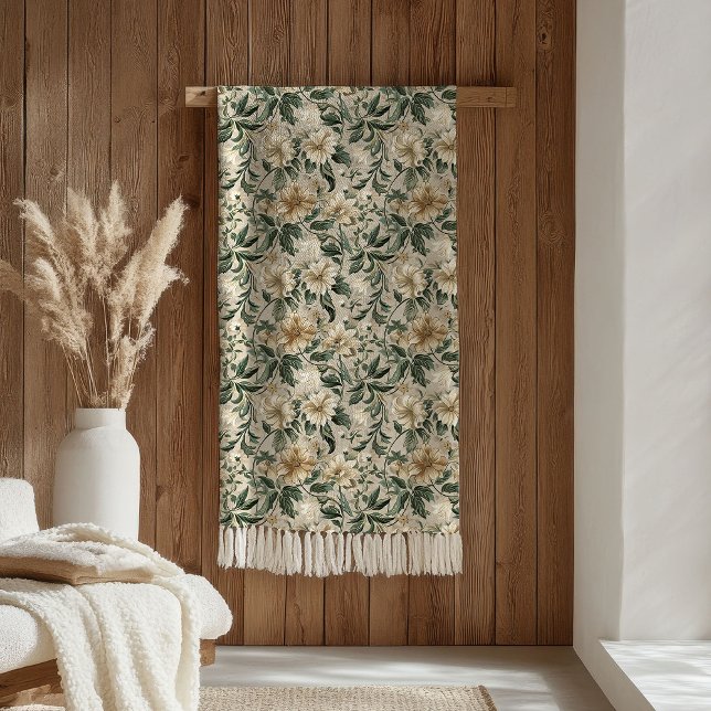 Polar Manta de follaje verde lujoso estilo botánico para (Greenery Foliage Blanket Lux Botanical Home Style)