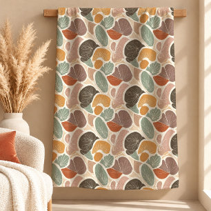 Polar Manta de Formas Boho Óxido Naranja Quemado Artísti