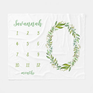 Polar Manta de Foto de Hito Personalizada para Bebé Boho