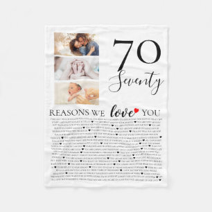 Polar Manta de Fotomontaje 70 Razones por las que te Amo