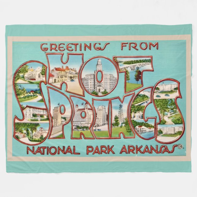 Polar Manta de franela de Hot Springs Arkansas (Frente (Horizontal))