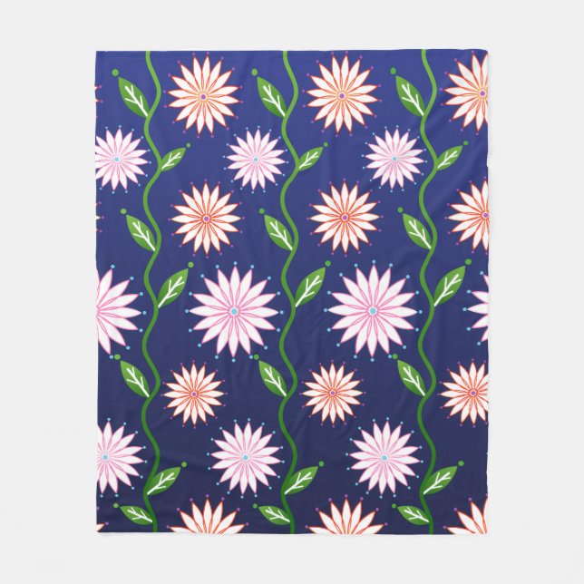 Polar Manta de franela floral (Anverso)
