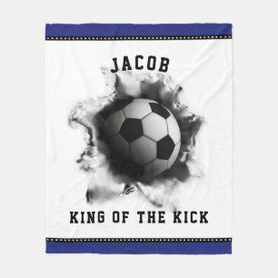 Polar Manta de franela personalizada de jugador de fútbo