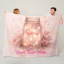 Polar Manta de frasco de corazón personalizada - Regalo
