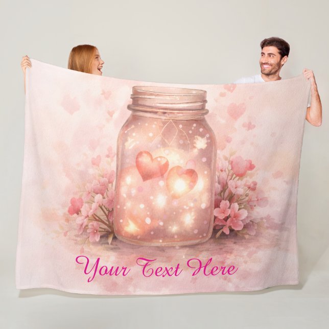 Polar Manta de frasco de corazón personalizada - Regalo  (In situ)